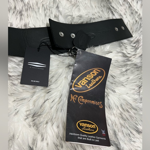 NWT Women’s H-D Bar & Shield Vanson Genuine Leather D Ring Pocket Belt LARGE